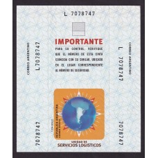 ARGENTINA SERVICIO SELLO CIERRES PARA CAJAS ENVIO GJ L2 NUEVO MINT U$ 25